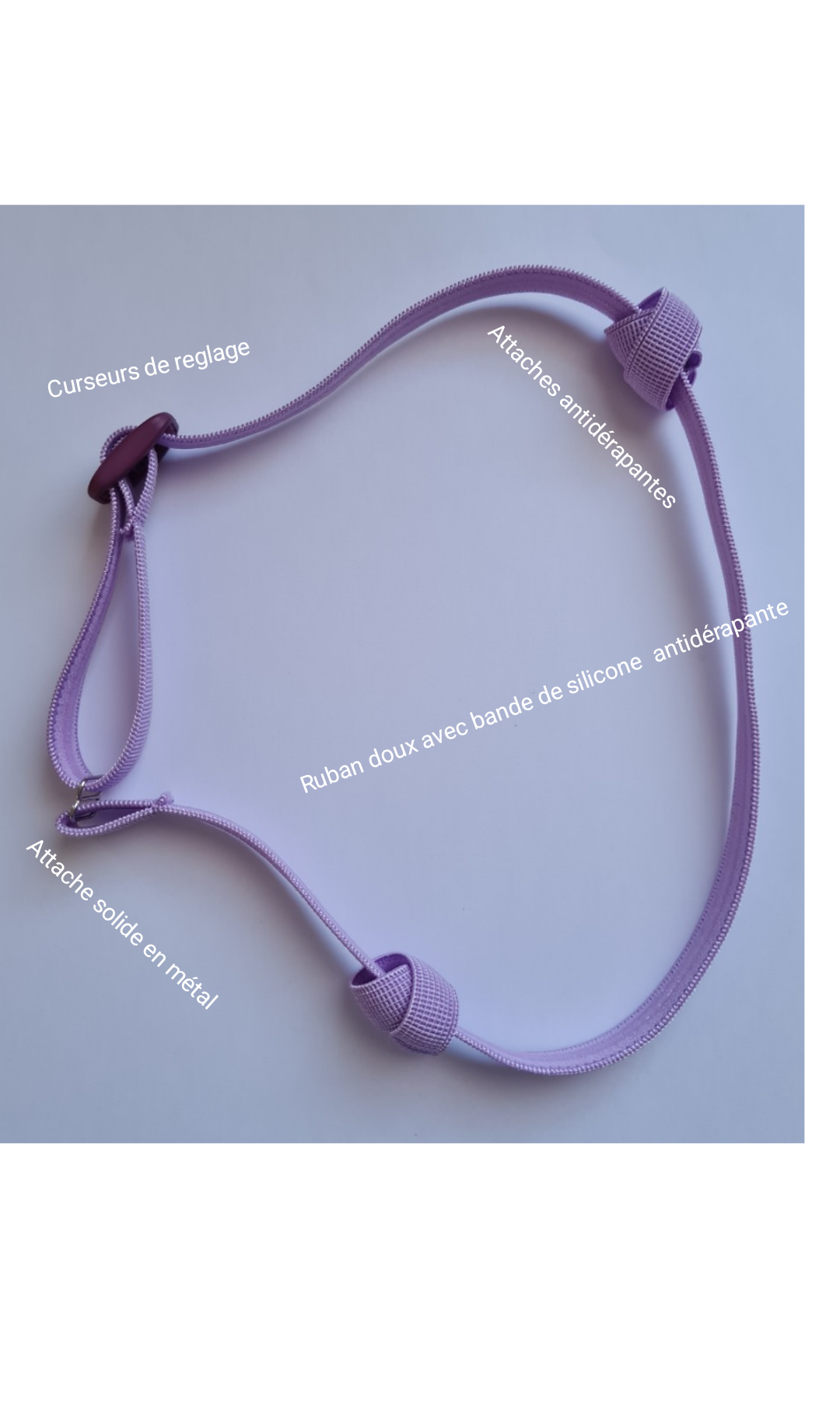 Bandeau antidérapant fin 10 mm pour maintien implant cochléaire et prothèses auditives taille réglable bretelles d oreille