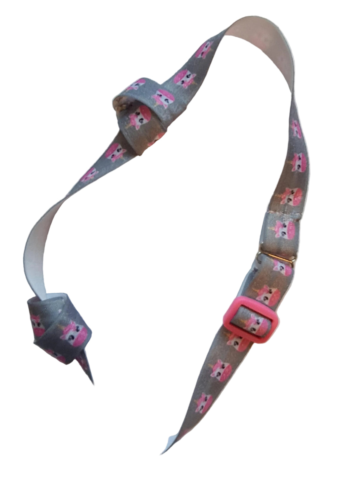 Bandeau reglable pour implant cochleaire et aide auditive motif licorne