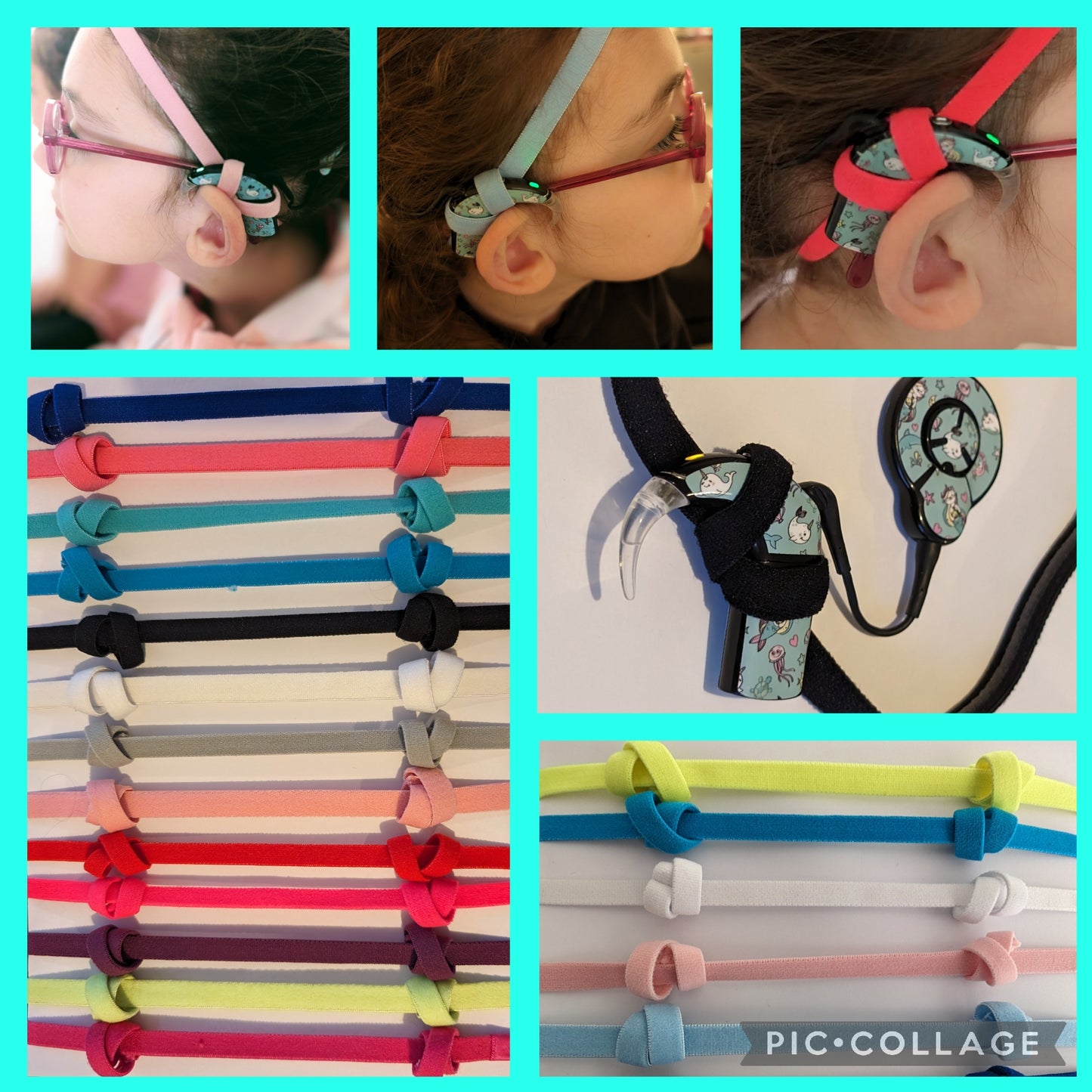 BANDEAU SPORT ANTIDERAPANT POUR IMPLANT COCHLEAIRE ET PROTHESES AUDITIVES POUR ENFANT