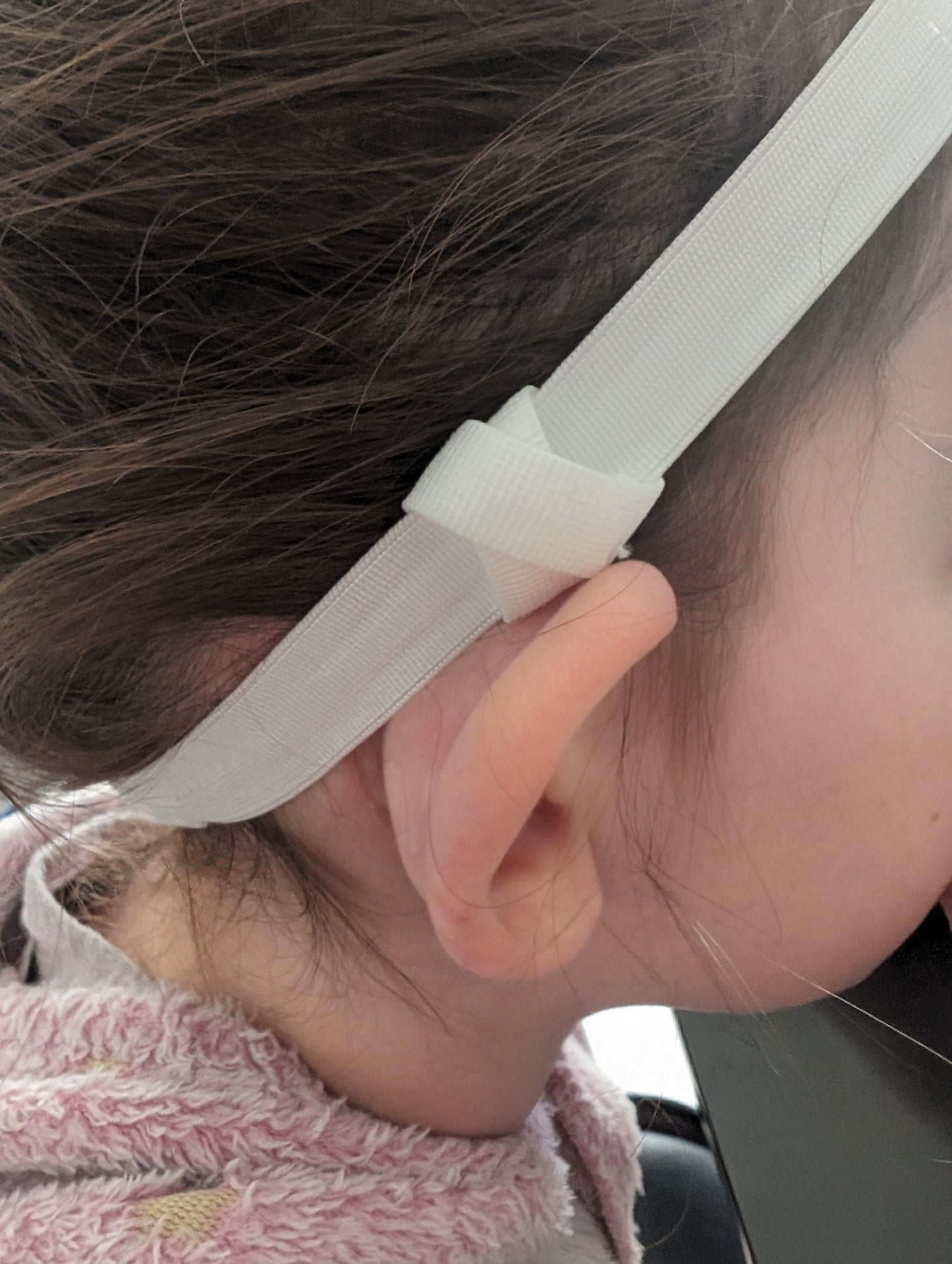 Bandeaux réglable antidérapant 15 mm pour implant cochléaire et prothèse auditive - brettelles d oreilles sécurité anti perte enfant