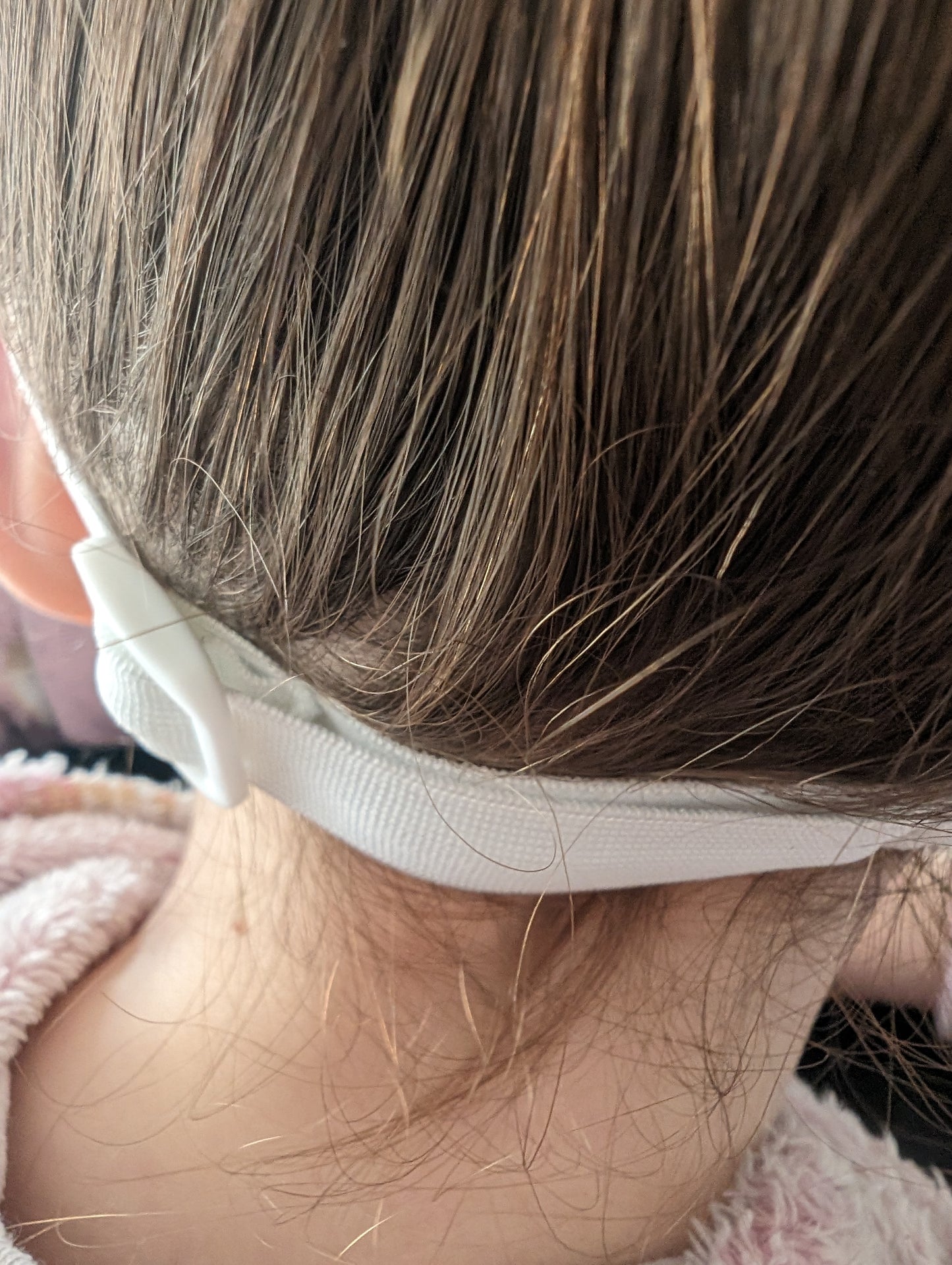 Bandeaux réglable antidérapant 15 mm pour implant cochléaire et prothèse auditive - brettelles d oreilles sécurité anti perte enfant
