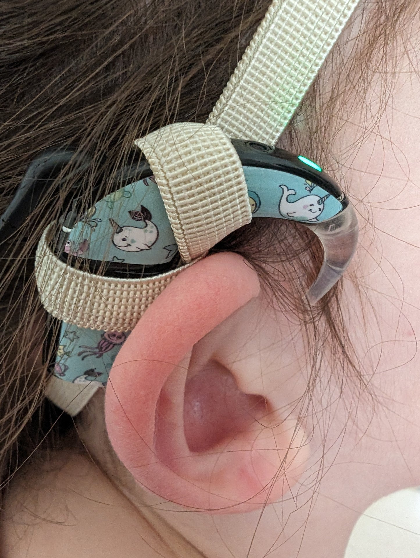 Bandeau antidérapant fin 10 mm pour maintien implant cochléaire et prothèses auditives taille réglable bretelles d oreille