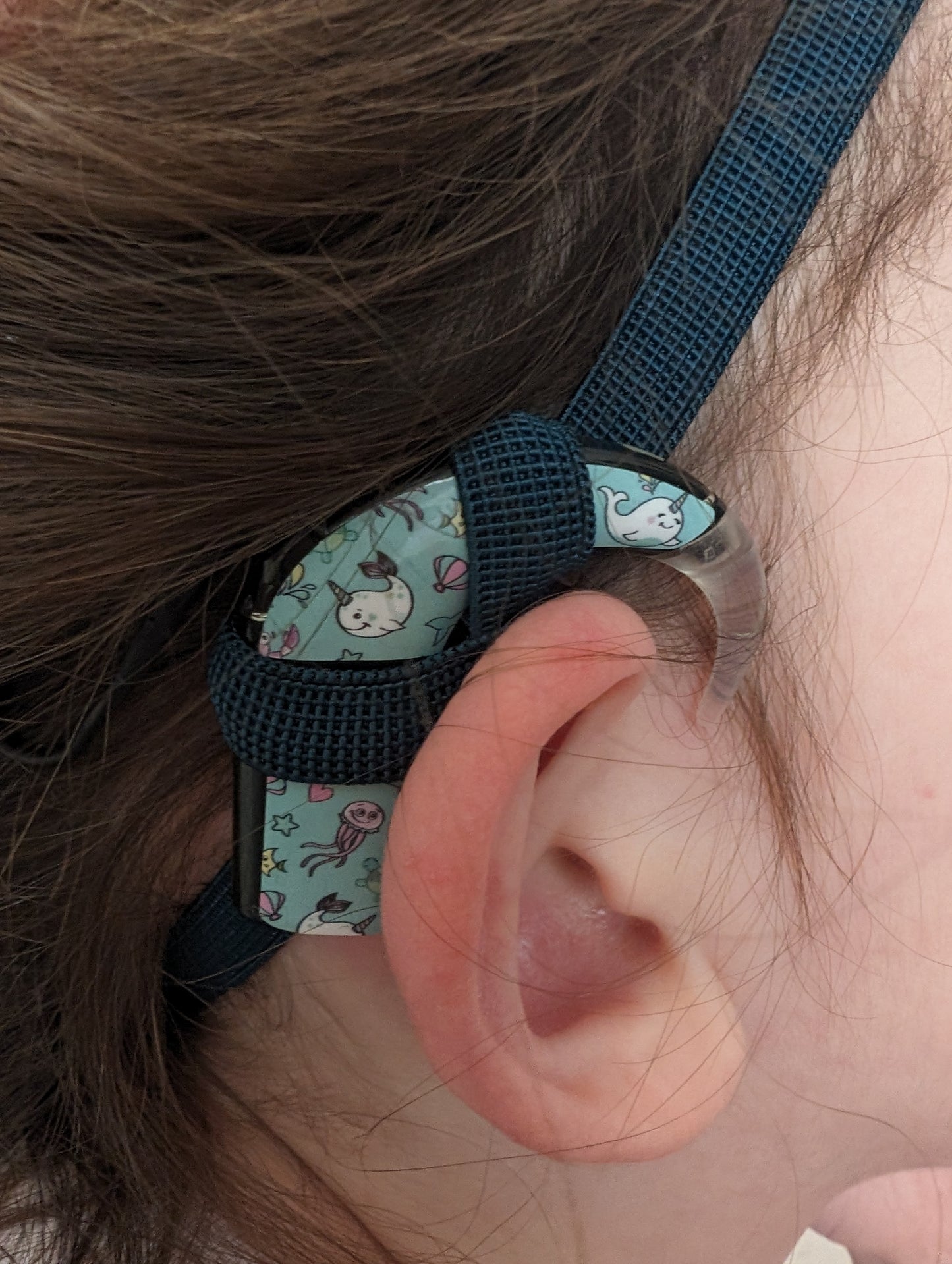 Bandeau antidérapant fin 10 mm pour maintien implant cochléaire et prothèses auditives taille réglable bretelles d oreille
