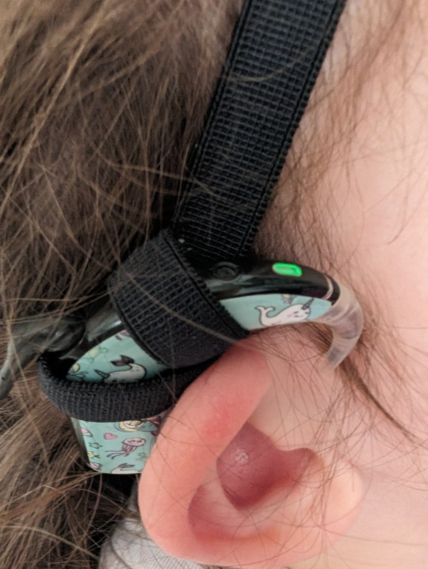 Bandeau antidérapant fin 10 mm pour maintien implant cochléaire et prothèses auditives taille réglable bretelles d oreille