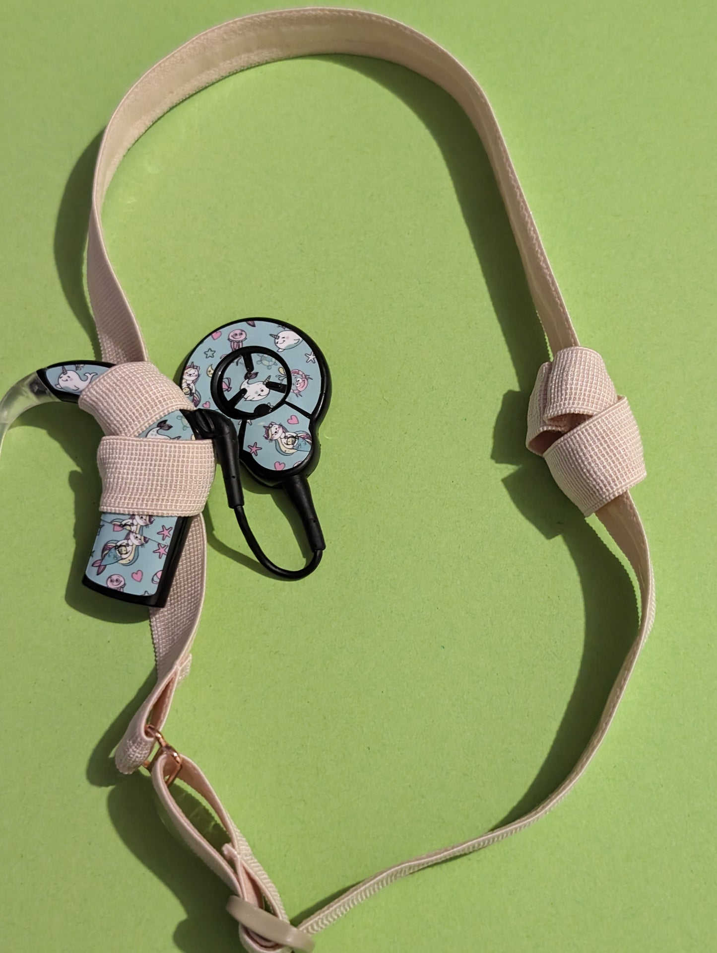 Bandeaux réglable antidérapant 15 mm pour implant cochléaire et prothèse auditive - brettelles d oreilles sécurité anti perte enfant
