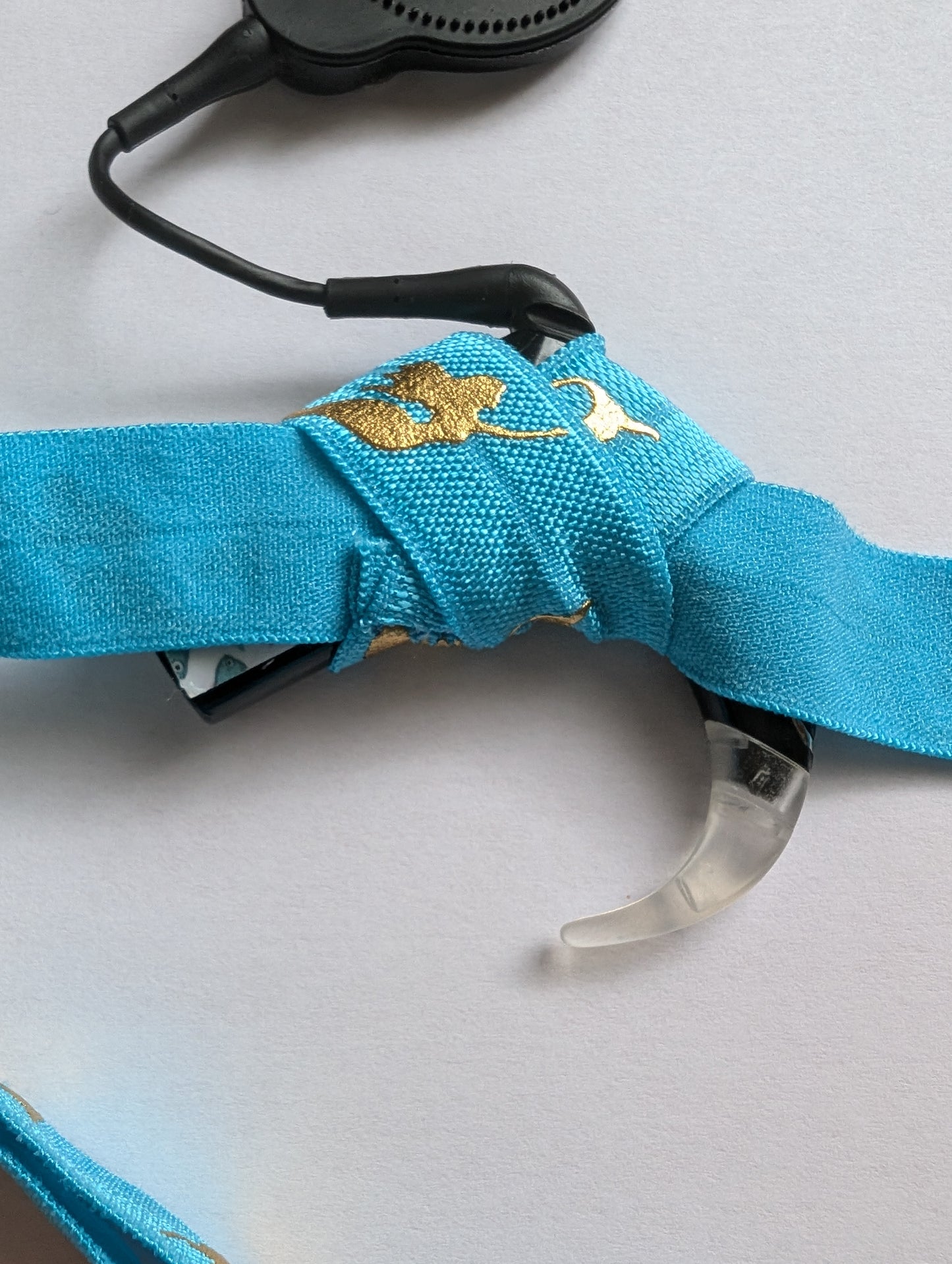 bandeau pour implant et prothèses réglable motif sirène dore serre tete anti perte implant