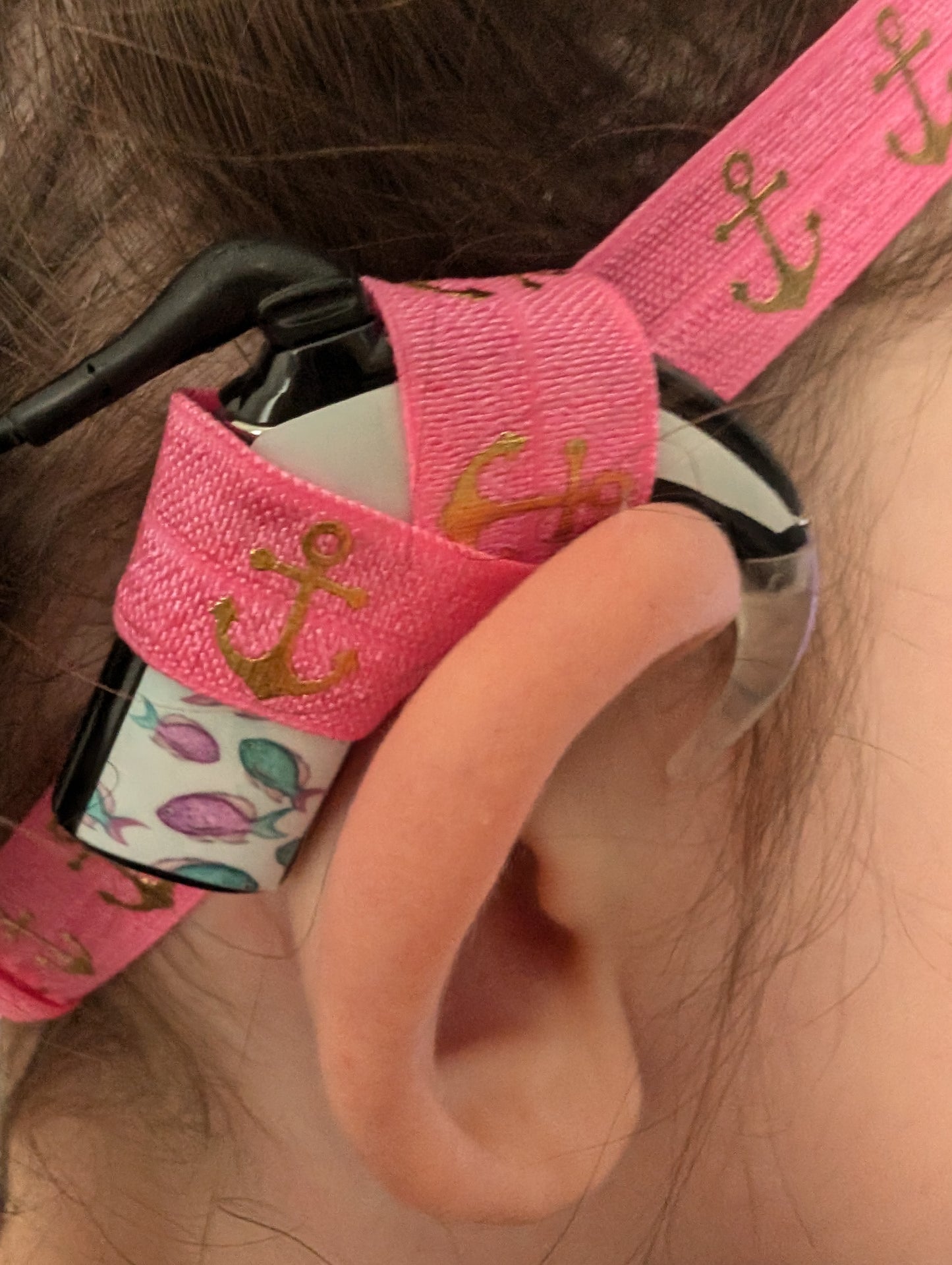 Bandeau réglable pour les implants cochléaires et prothèses auditives serre tête anti perte implant