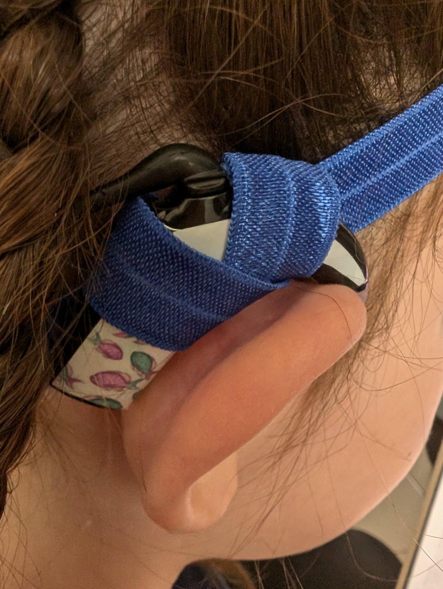 Bandeaux satin unis pour implant cochléaire et prothèse auditive taille ajustable serre tête anti perte implant