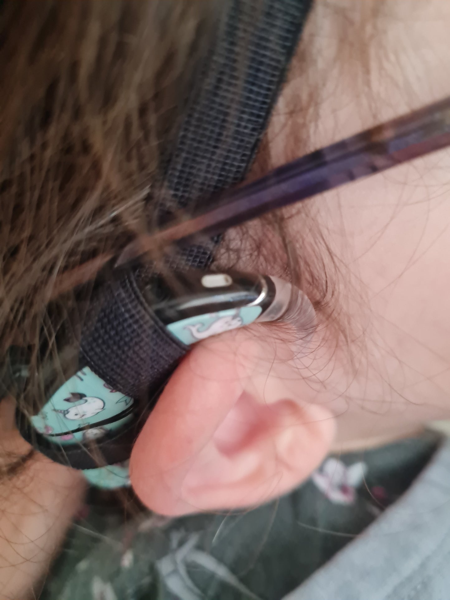 Bandeaux réglable antidérapant 15 mm pour implant cochléaire et prothèse auditive - brettelles d oreilles sécurité anti perte enfant