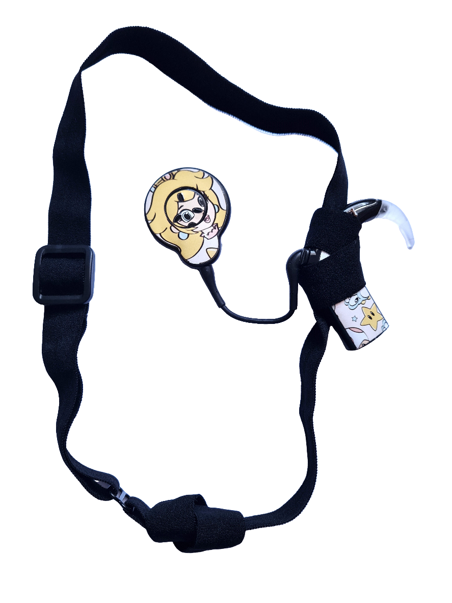 Bandeaux mixte ajustable p basic non brillant pour implant cochléaire et prothèses auditive serre tête anti perte