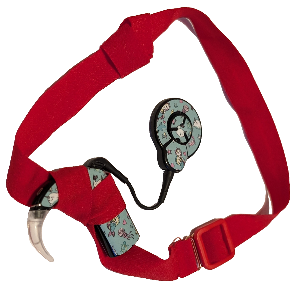Bandeaux mixte ajustable p basic non brillant pour implant cochléaire et prothèses auditive serre tête anti perte