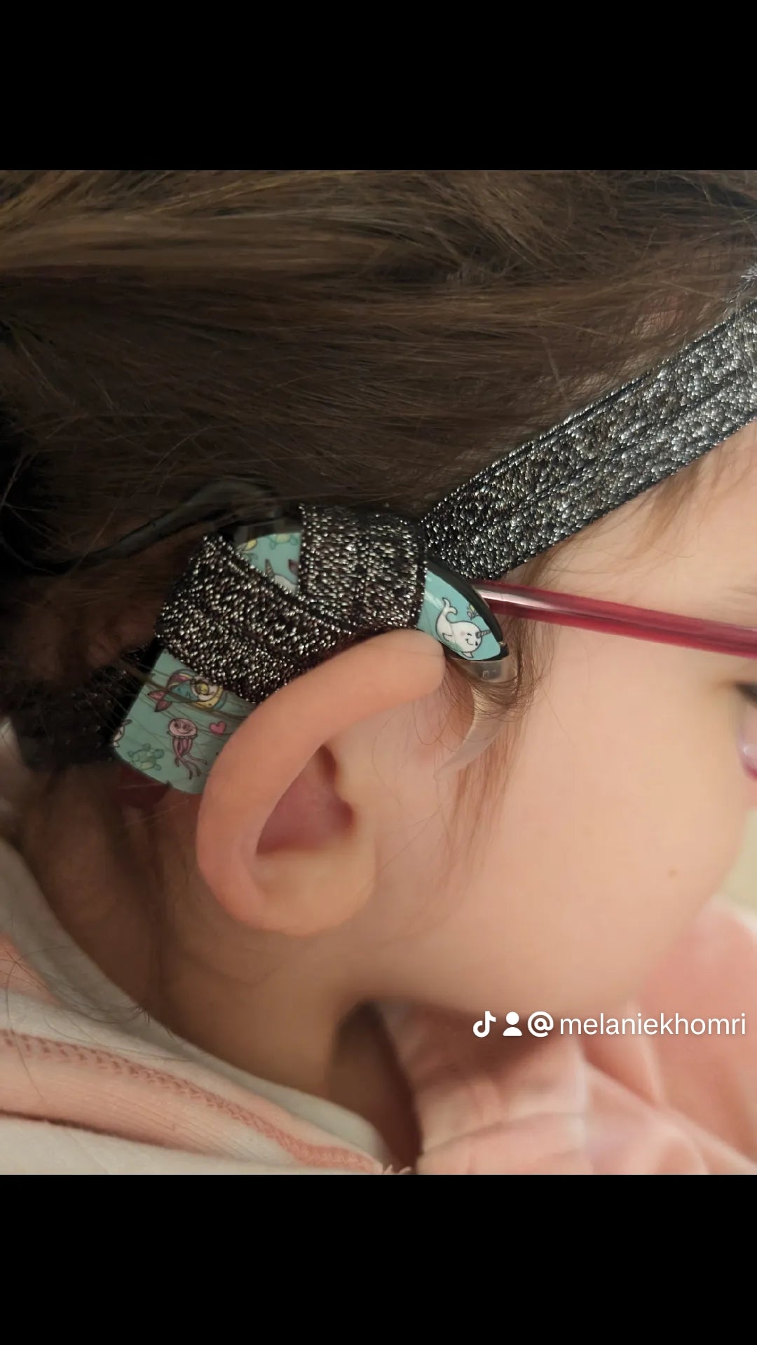 Bandeaux réglables a paillettes pour implant cochléaire et prothèse auditive - Bretelles d oreilles