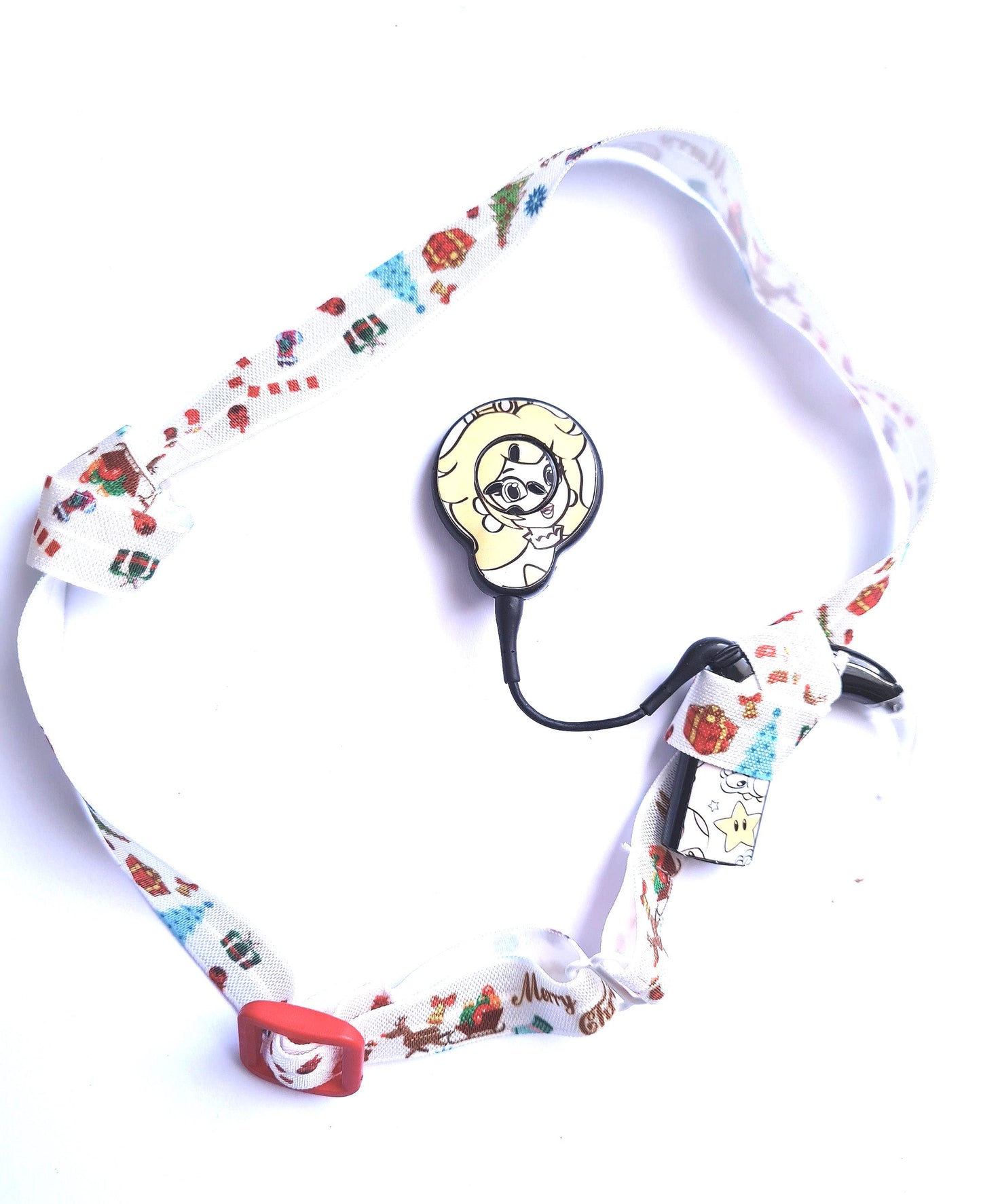 Bandeau ajustable pour implant cochléaire et prothèses motif NOEL