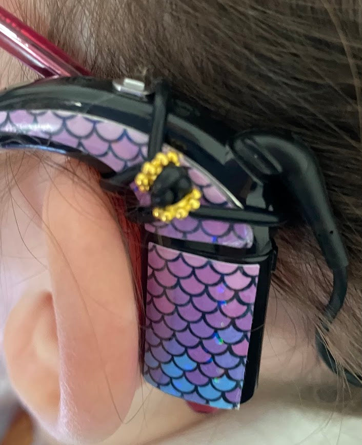 Support implant cochleaire pour lunettes