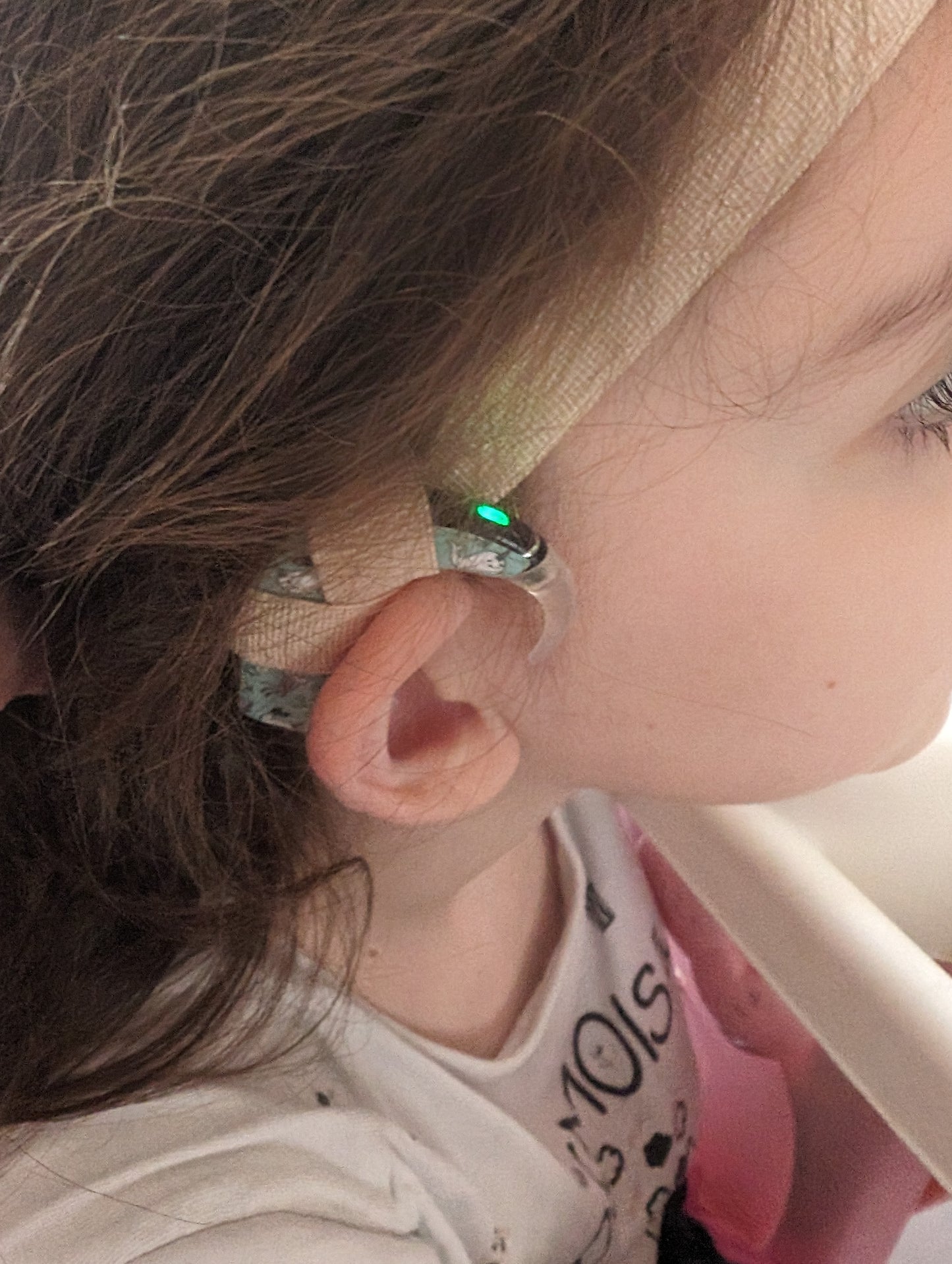 Bandeaux réglable antidérapant 15 mm pour implant cochléaire et prothèse auditive - brettelles d oreilles sécurité anti perte enfant