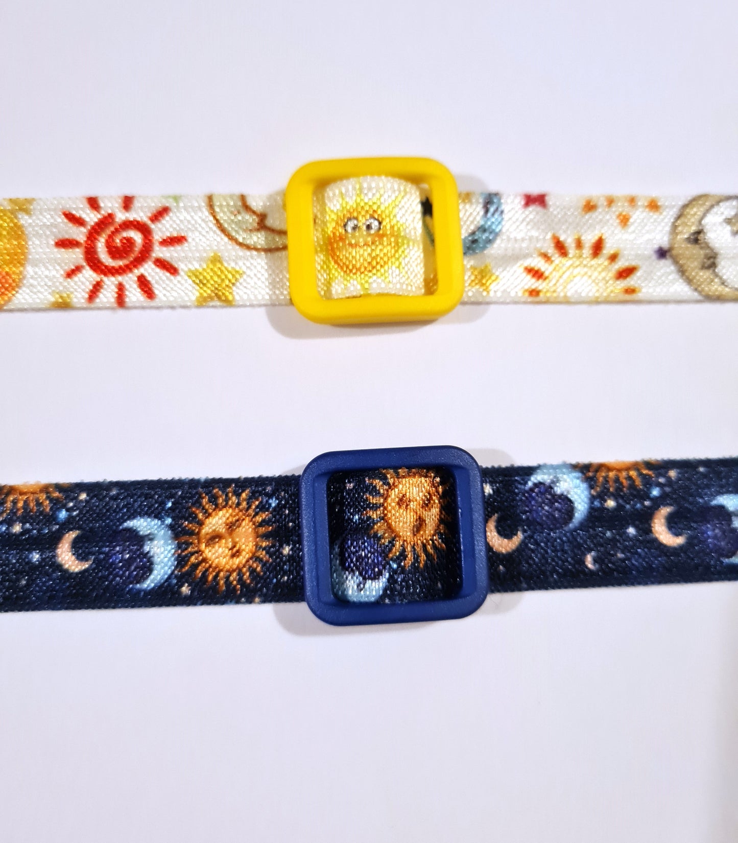 Bandeau de maintien pour implant cochléaire et prothèse auditive Motif soleil et lune serre tête anti perte Taille ajustable