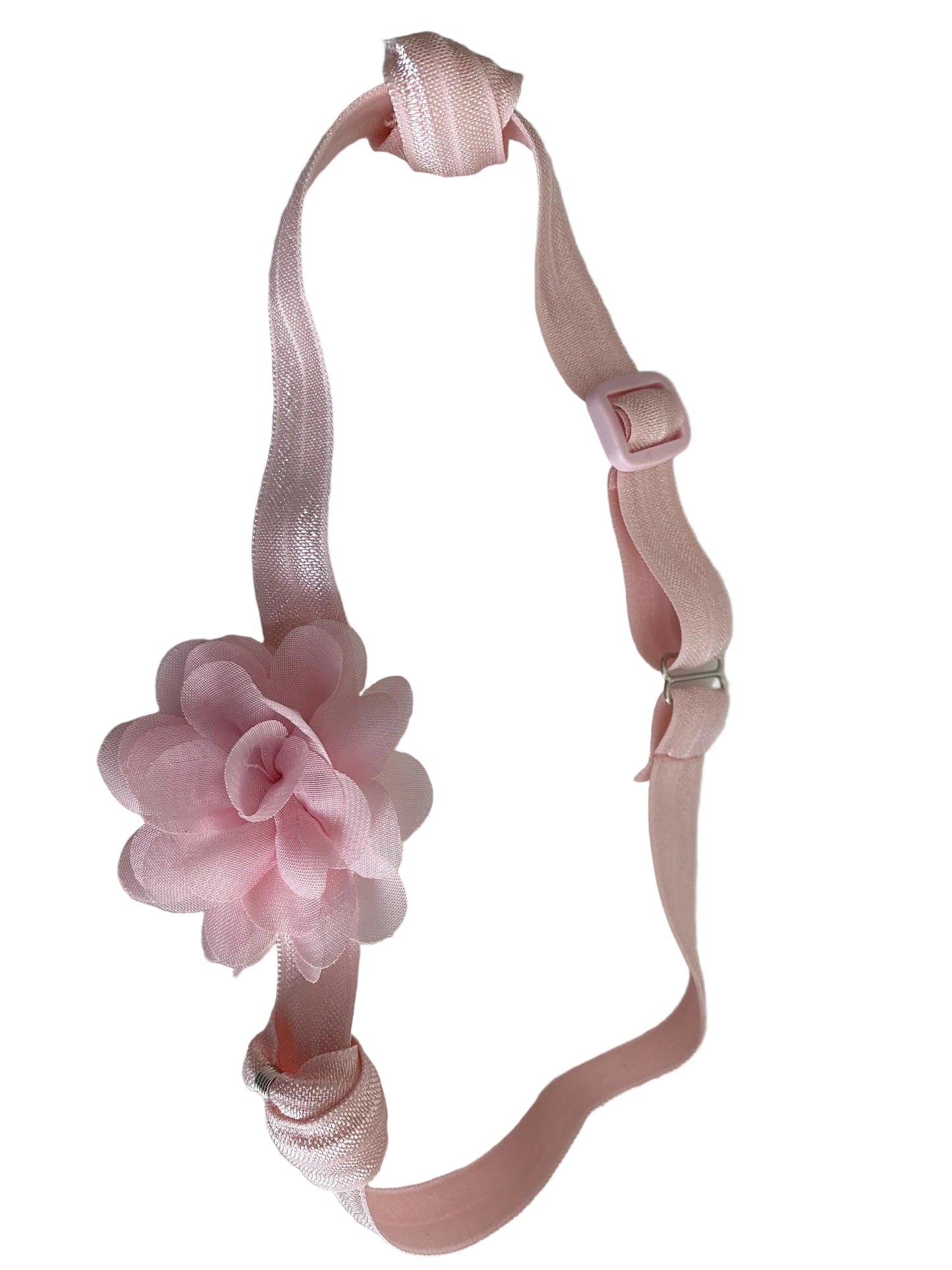 Bandeau en satin antidérapant avec nœud ou fleur coulissant pour implant cochléaire  et prothèses auditives