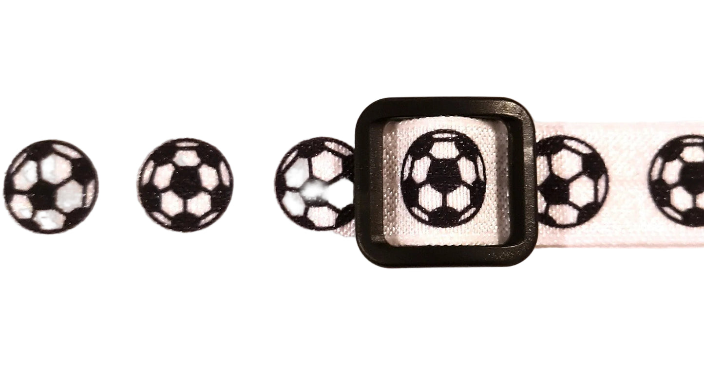 Bandeau ajustable  pour implant cochléaire et prothèse motif foot