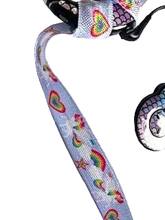 bandeau ajustable pour implant cochleaire et aide auditive motif licorne