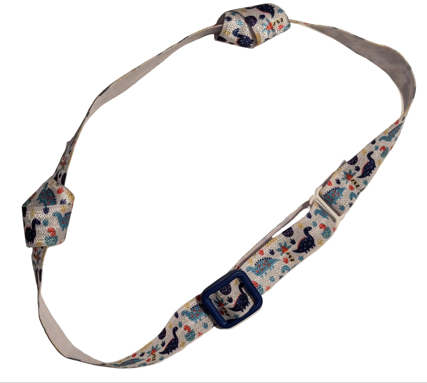 Bandeau ajustable  pour implant cochléaire et prothèses pour enfants et bébés motif Dino