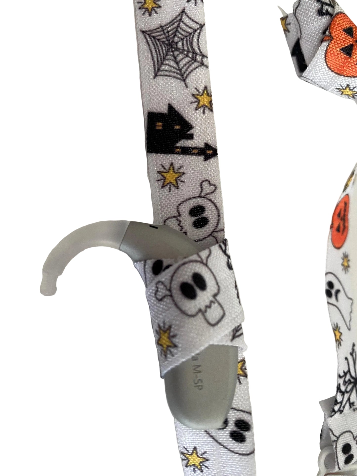 Bandeau réglable ou classique pour implant cochléaire et prothèse motif Halloween