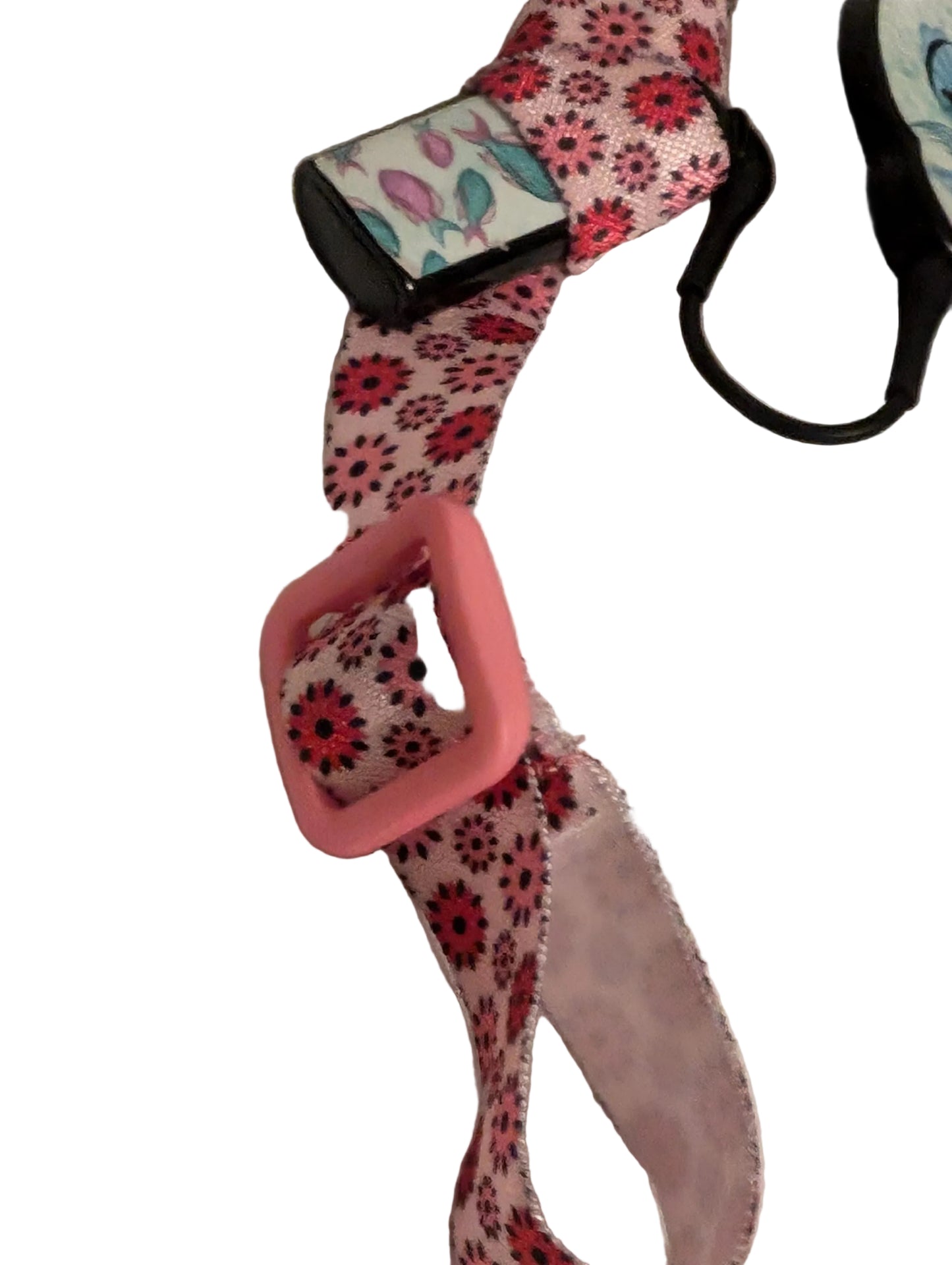 Bandeau pour implant cochleaire et prothese auditive taille reglable fleur rose