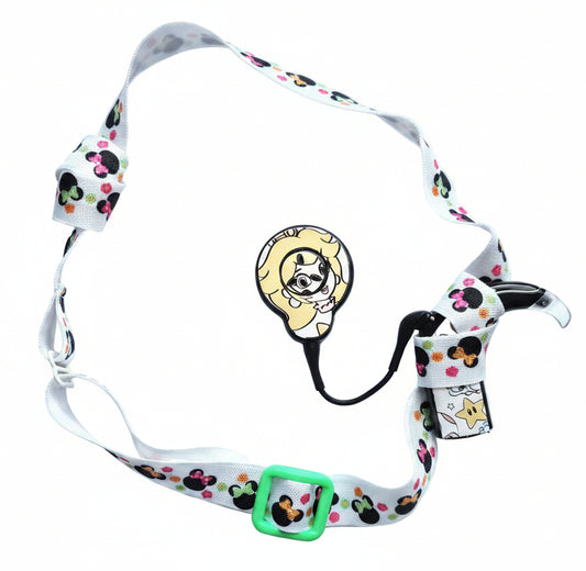 Bandeau ajustable pour implant cochleaire et prothèses motif Souris