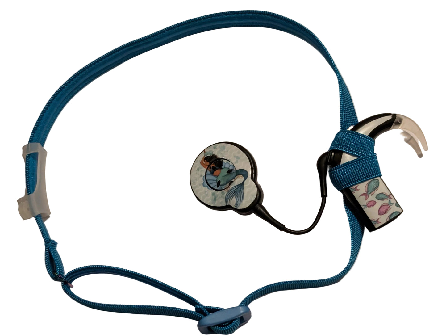 Bandeau antidérapant pour implant et prothèses auditives bimodal a taille ajustable