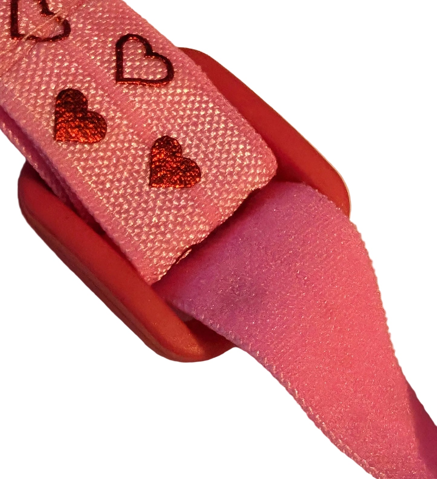 Bandeau ajustable pour implant et prothèses motif cœurs