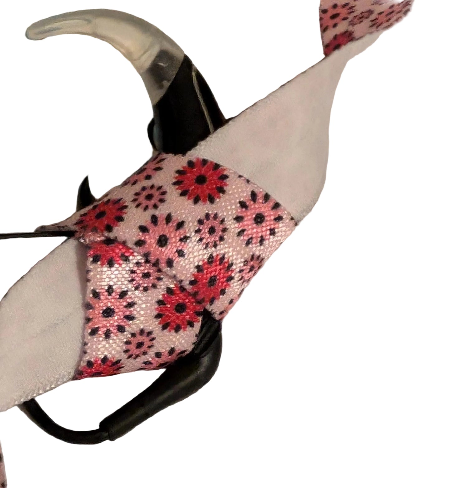 Bandeau pour implant cochleaire et prothese auditive taille reglable fleur rose