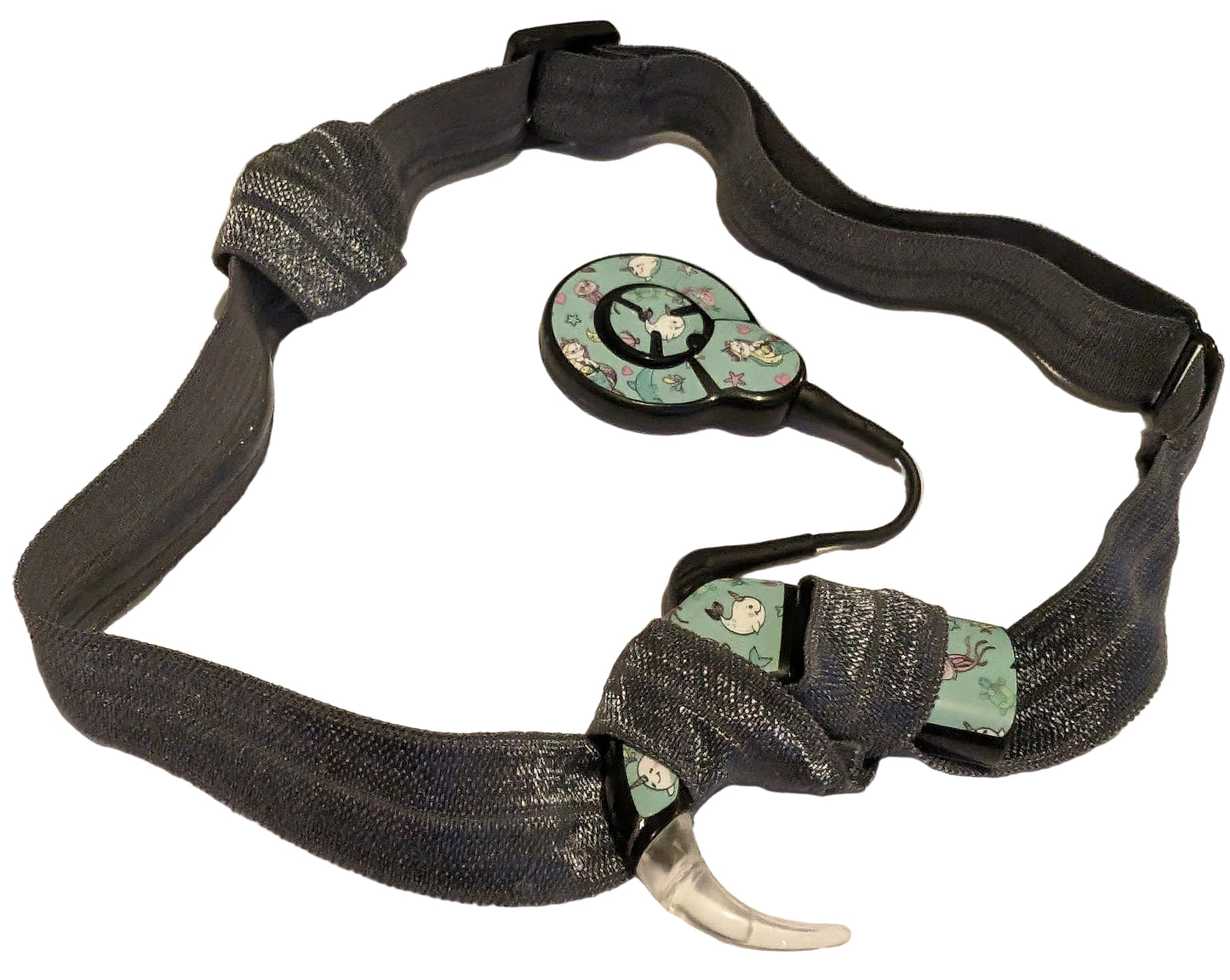 Bandeau ajustable antidérapant satin pour implant cochléaires et prothèse auditives