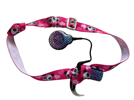 Bandeau ajustable pour implant cochleaire et aides auditives motif panda