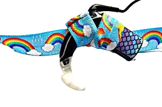 Bandeau ajustable pour implant cochleaire et aide auditive arc en ciel