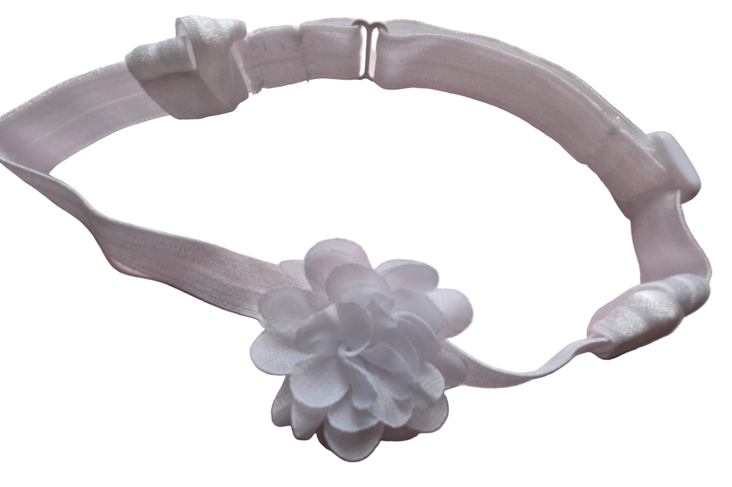 Bandeau en satin antidérapant avec nœud ou fleur coulissant pour implant cochléaire  et prothèses auditives