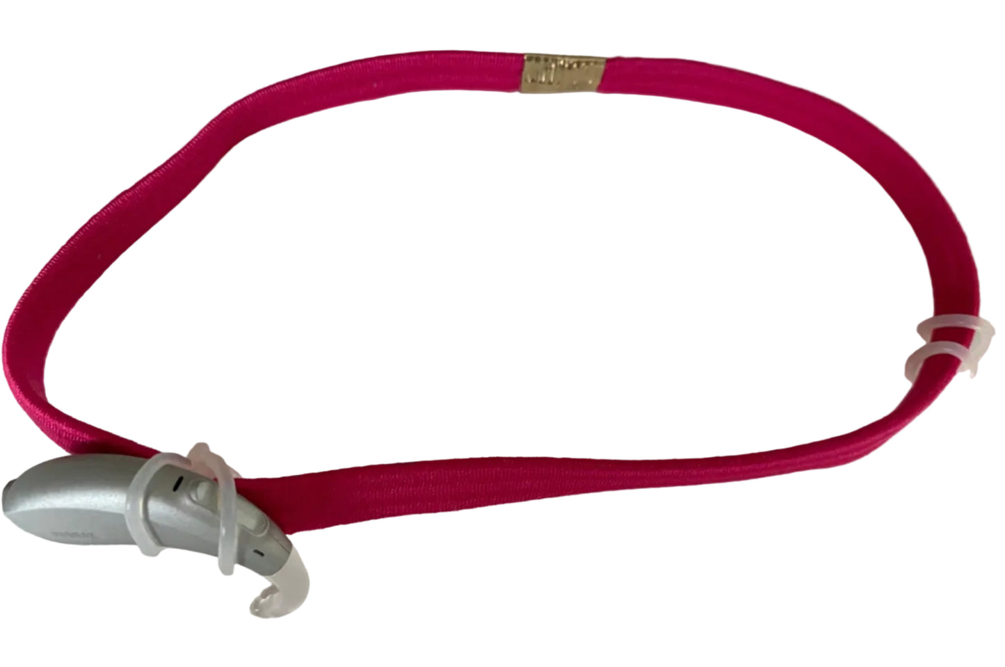 Bandeau elastique plat pour le maintien des implants cochleaires et aides auditives 10 mm large