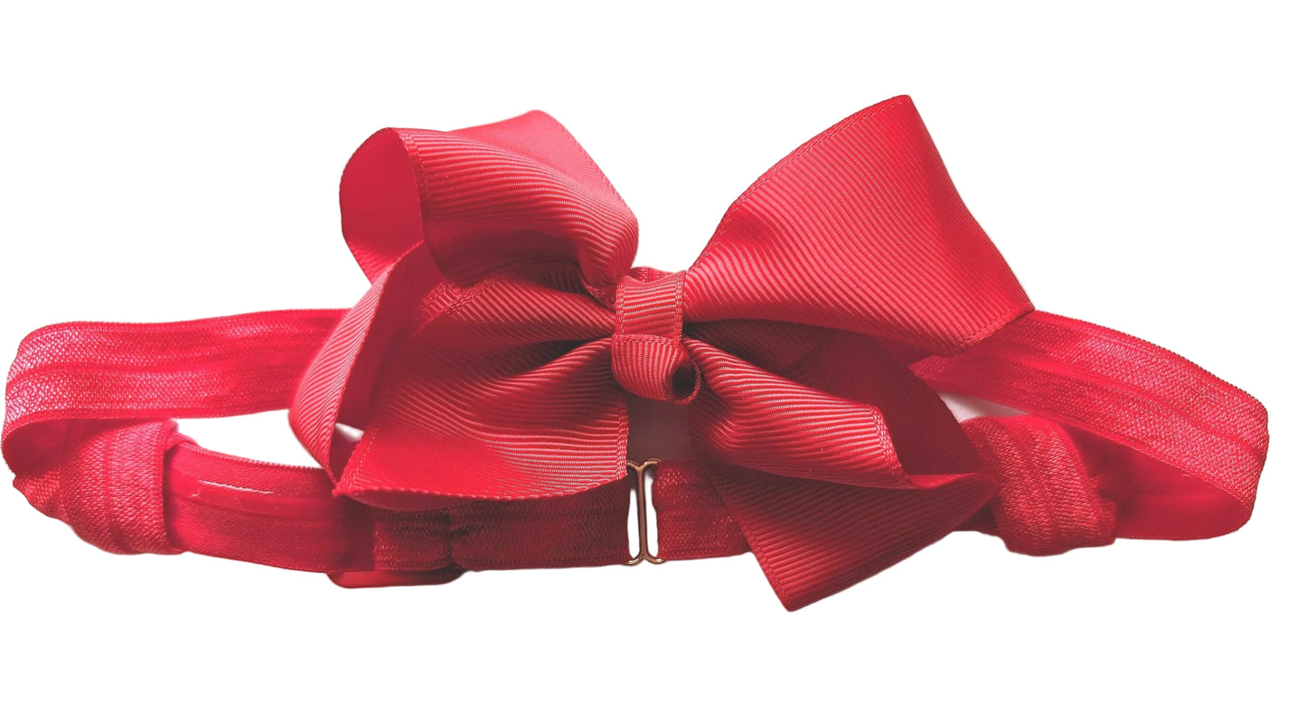 Bandeau en satin antidérapant avec nœud ou fleur coulissant pour implant cochléaire  et prothèses auditives