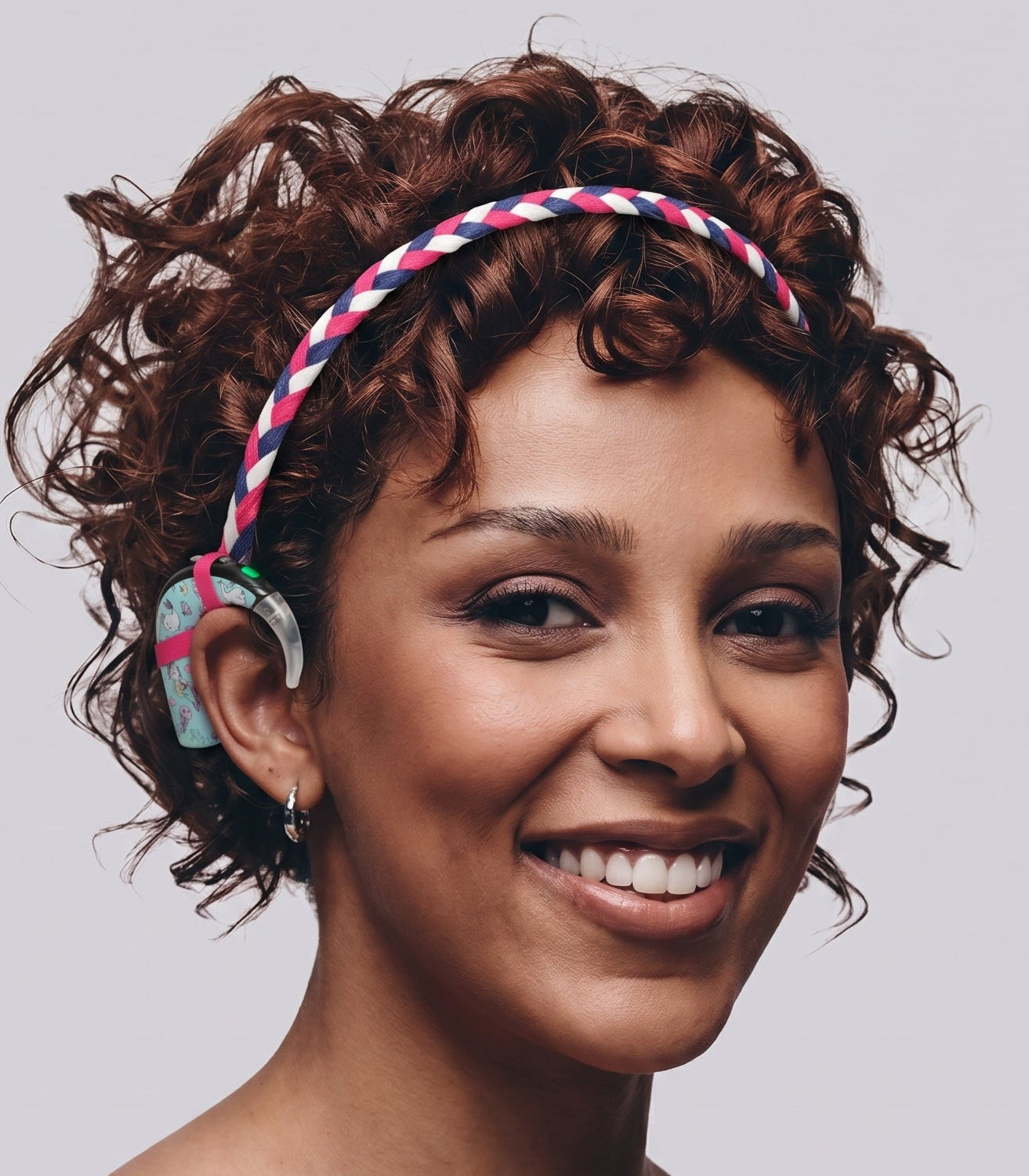 bandeau tressé pour implant cochléaire et prothèse auditive brettelle d oreille taille unique très extensible