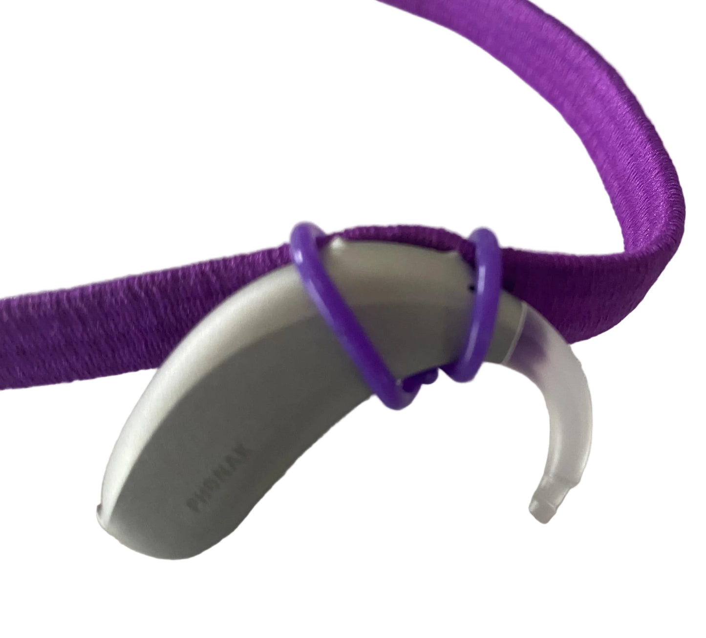 Bandeau elastique plat pour le maintien des implants cochleaires et aides auditives 10 mm large