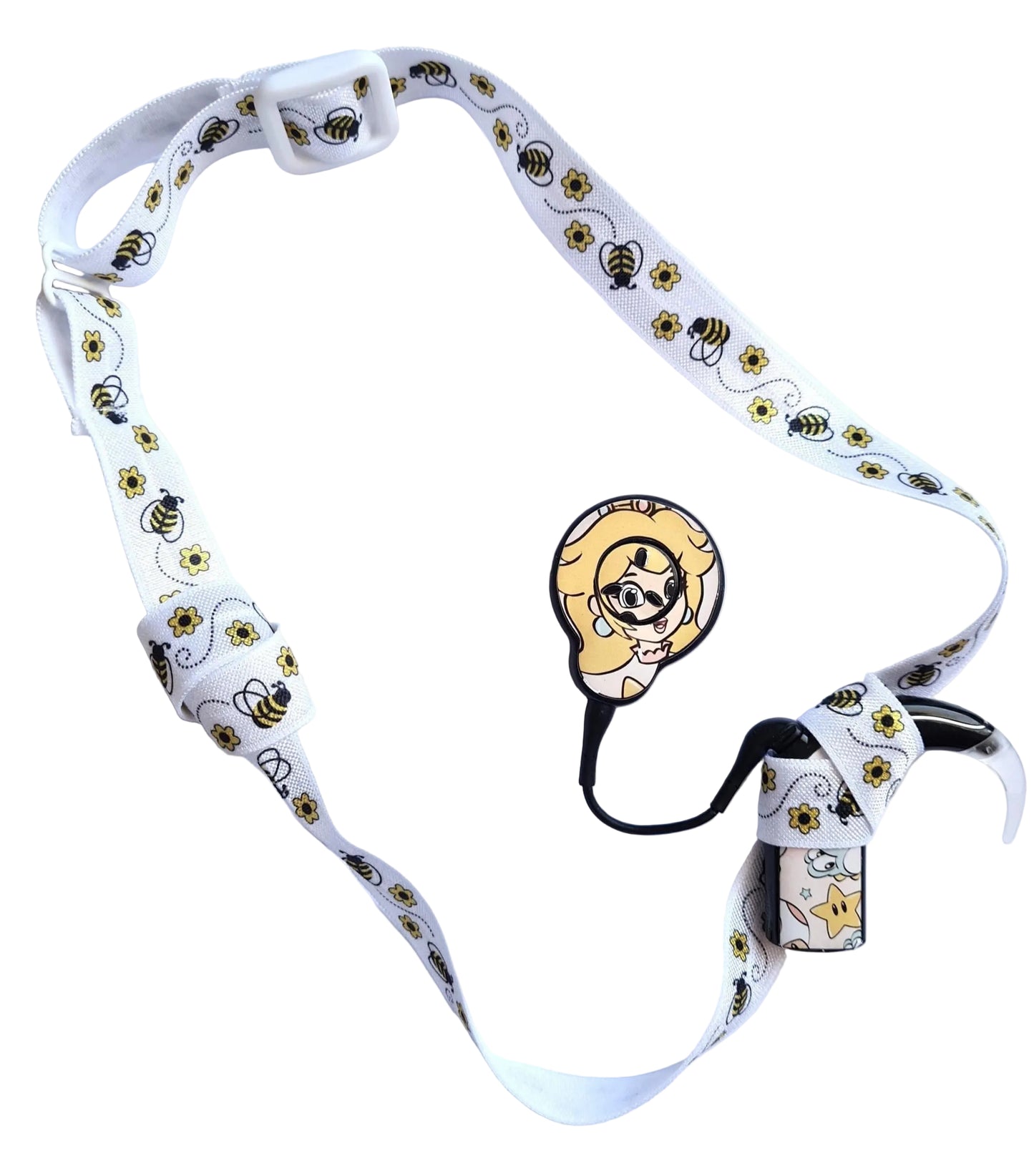Bandeau ajustable  pour implant cochléaire et prothèses motif animaux
