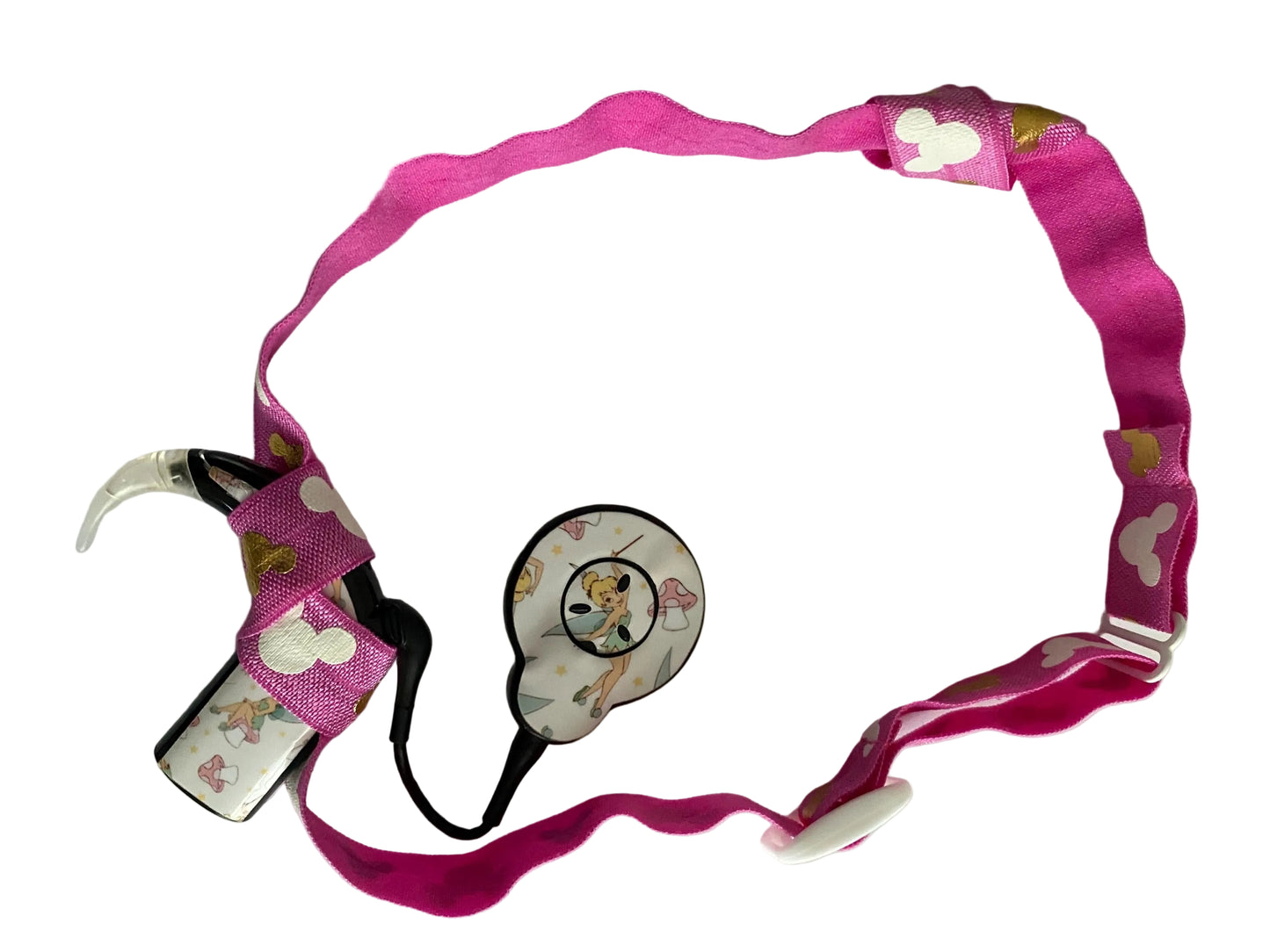 Bandeau ajustable pour implant cochleaire et prothèses motif Souris