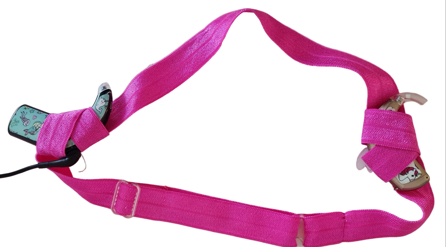 bandeau de maintien réglable pour implant cochléaire et prothèses auditives