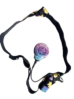 Bandeau réglable  pour le maintien des implants cochléaire et prothèses auditives motif licorne