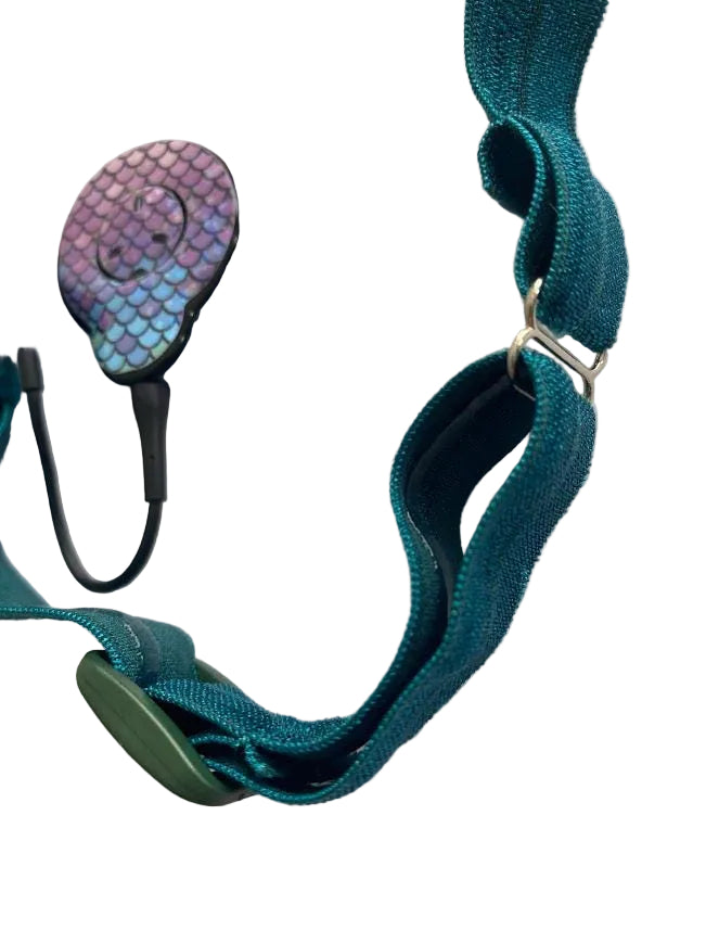 Bandeau ajustable antidérapant satin pour implant cochléaires et prothèse auditives