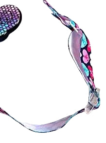 Bandeau ajustable pour implant cochleaire et aide auditive motif coeurs