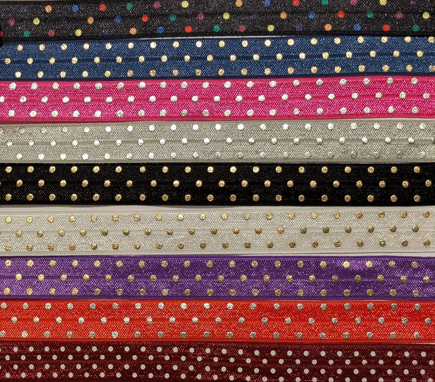 bandeau réglable  pour implant cochléaire et prothèses motifs pois