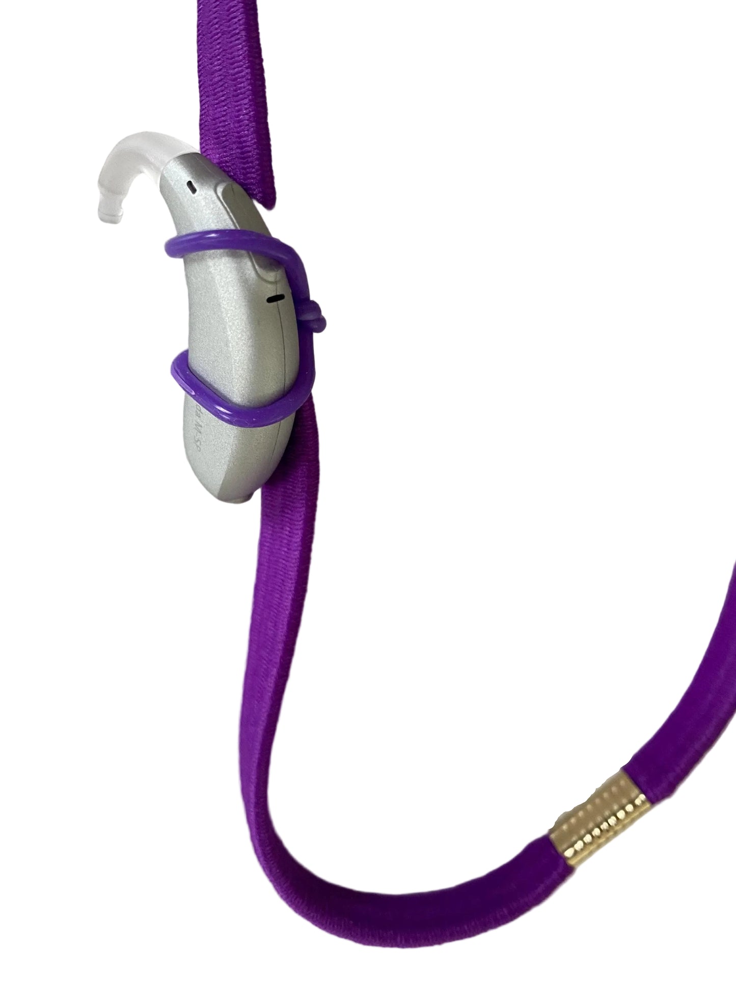 Bandeau elastique plat pour le maintien des implants cochleaires et aides auditives 10 mm large