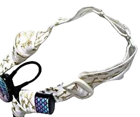 Bandeau réglable pour implant cochléaire et prothèse auditive motif fleche