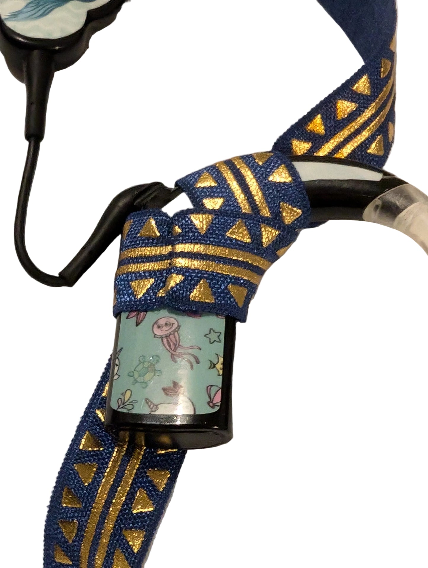 bandeau pour implant cochléaire et prothèse auditive taille réglable motif geometrique