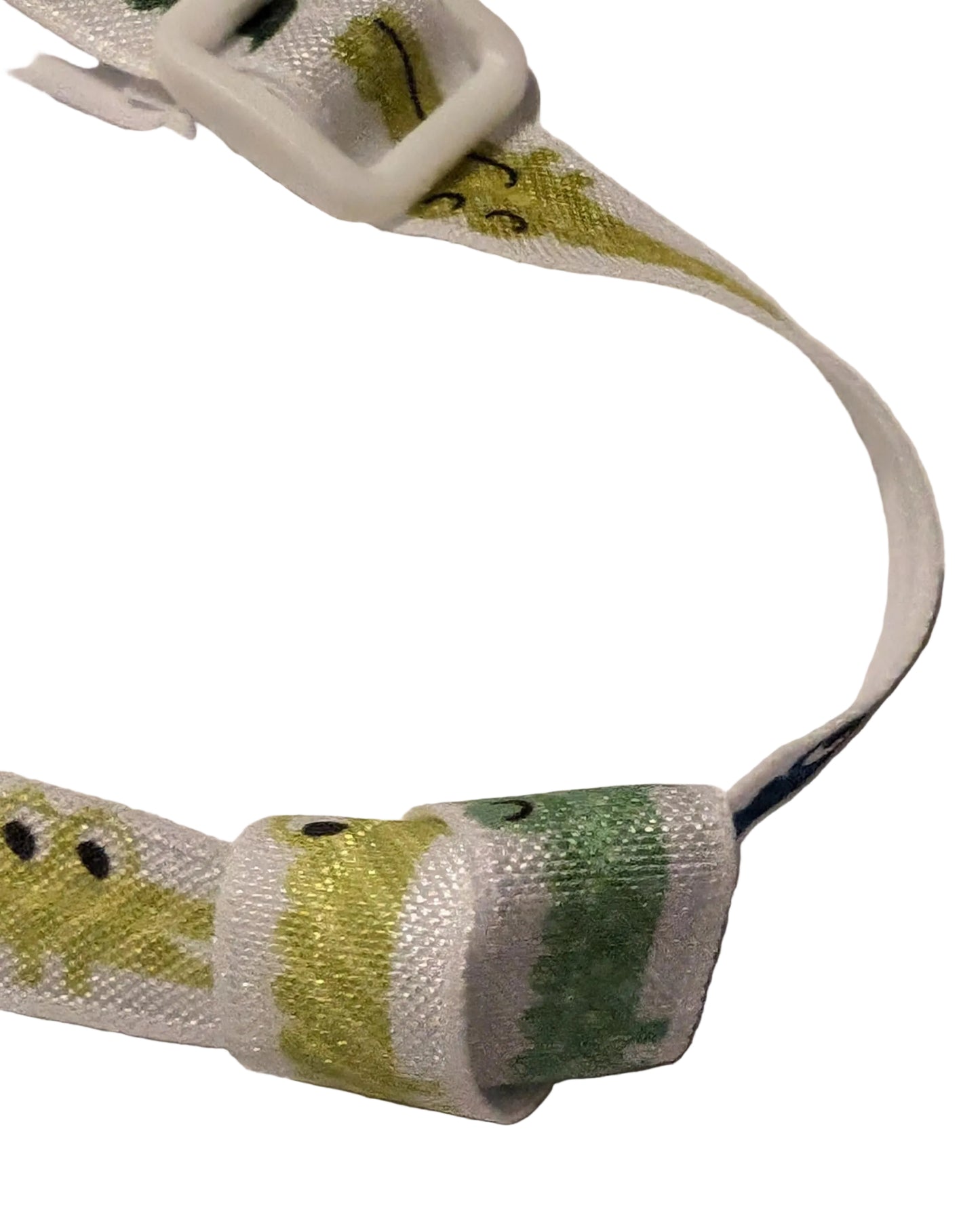 Bandeau réglable pour implant cochléaire et prothèses motif crocos pour enfant
