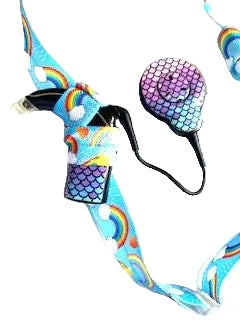 Bandeau ajustable pour implant cochleaire et aide auditive arc en ciel